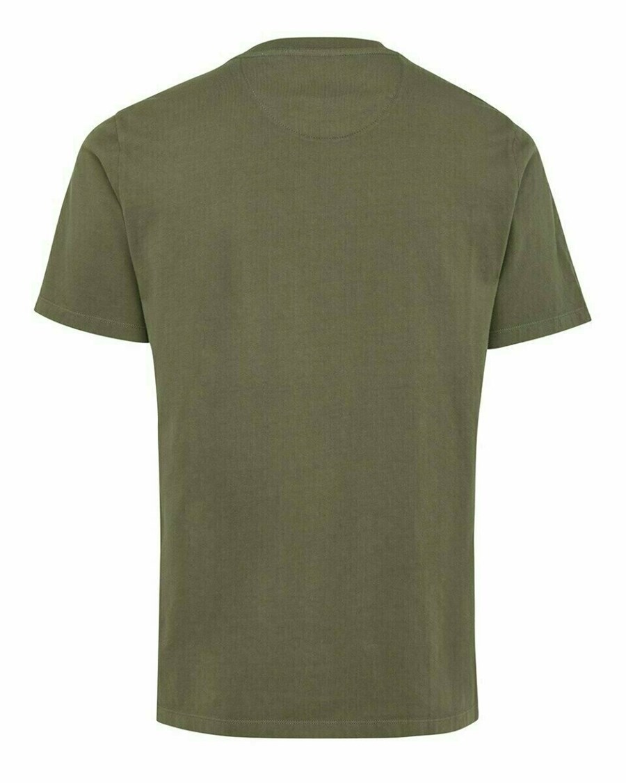 Mexx Crewneck t-shirt Army Green Zielone | UISGY0954