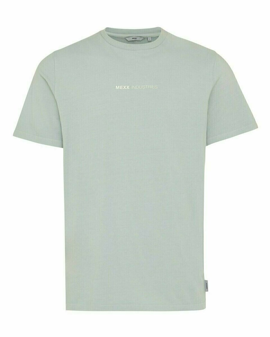 Mexx Crewneck t-shirt Grey Mint Zielone | FZUOI3140