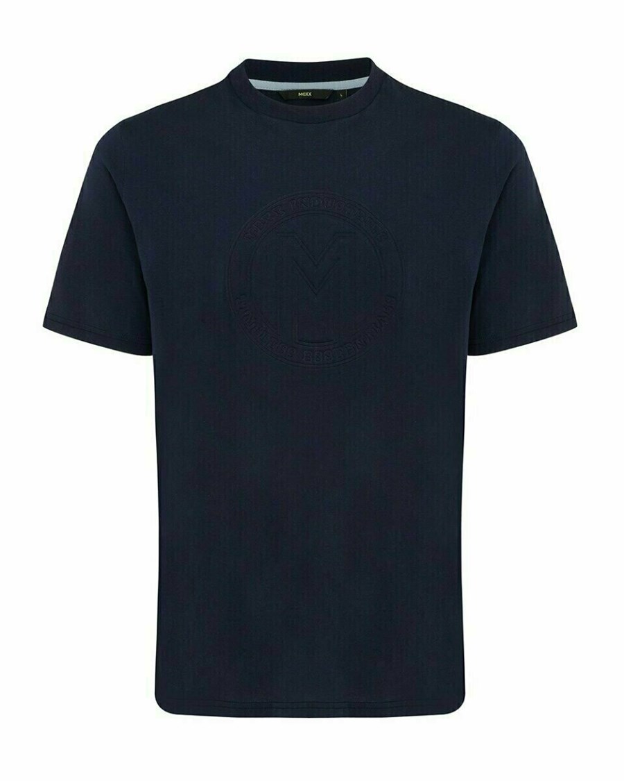 Mexx Crewneck t-shirt Navy Niebieskie | EIRUV8407