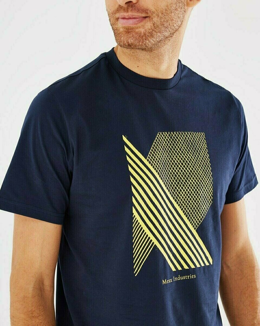 Mexx Crewneck t-shirt Navy Niebieskie | UCXIG8631