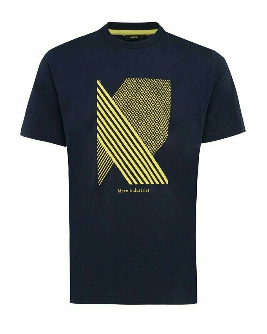 Mexx Crewneck t-shirt Navy Niebieskie | UCXIG8631