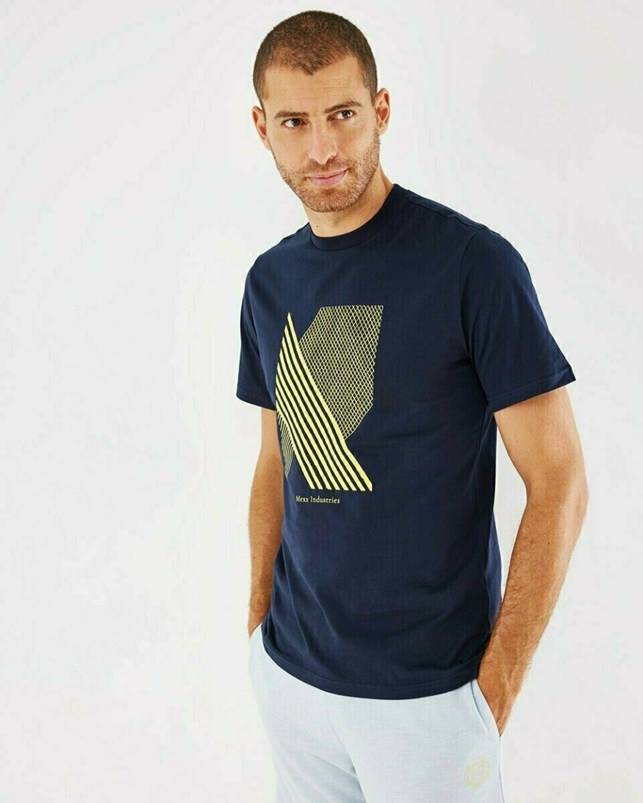 Mexx Crewneck t-shirt Navy Niebieskie | UCXIG8631