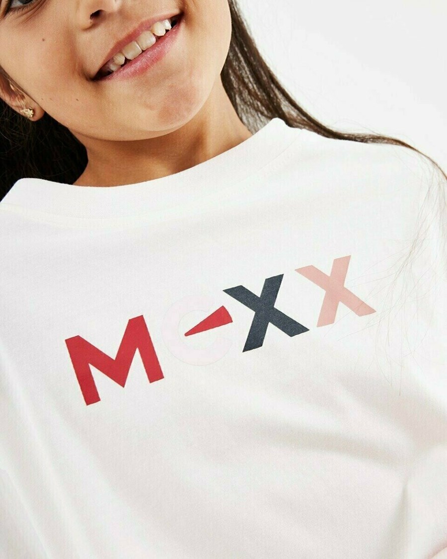 Mexx Cropped shirt LS Off white Białe | FJKBZ9431