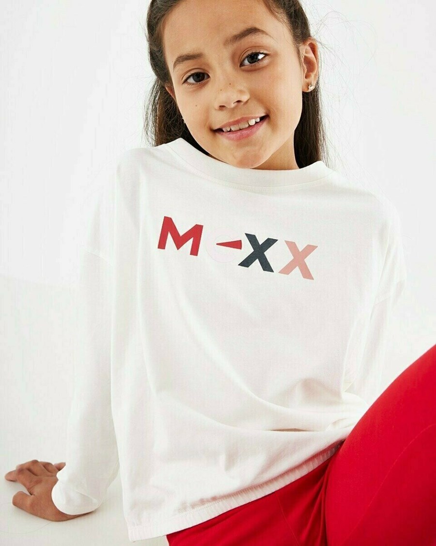 Mexx Cropped shirt LS Off white Białe | FJKBZ9431