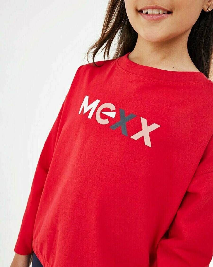 Mexx Cropped shirt LS Red Czerwone | FELVP4801