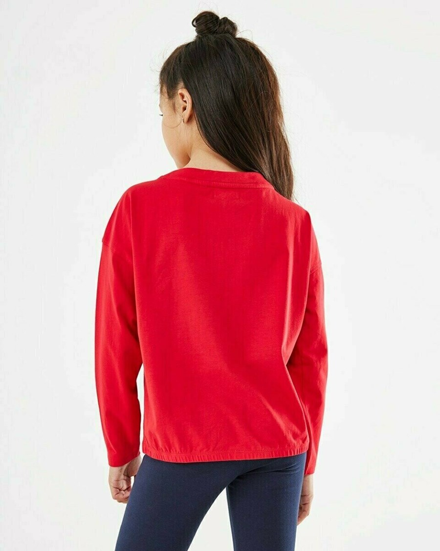 Mexx Cropped shirt LS Red Czerwone | FELVP4801