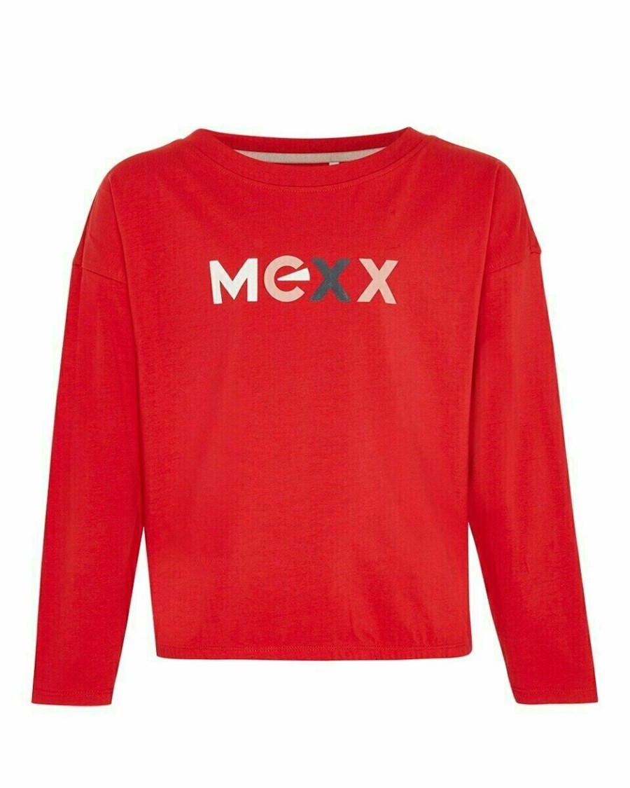 Mexx Cropped shirt LS Red Czerwone | FELVP4801