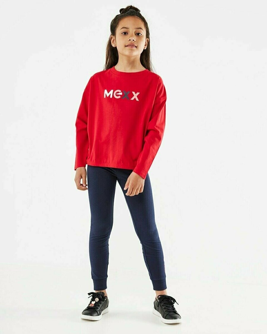 Mexx Cropped shirt LS Red Czerwone | FELVP4801