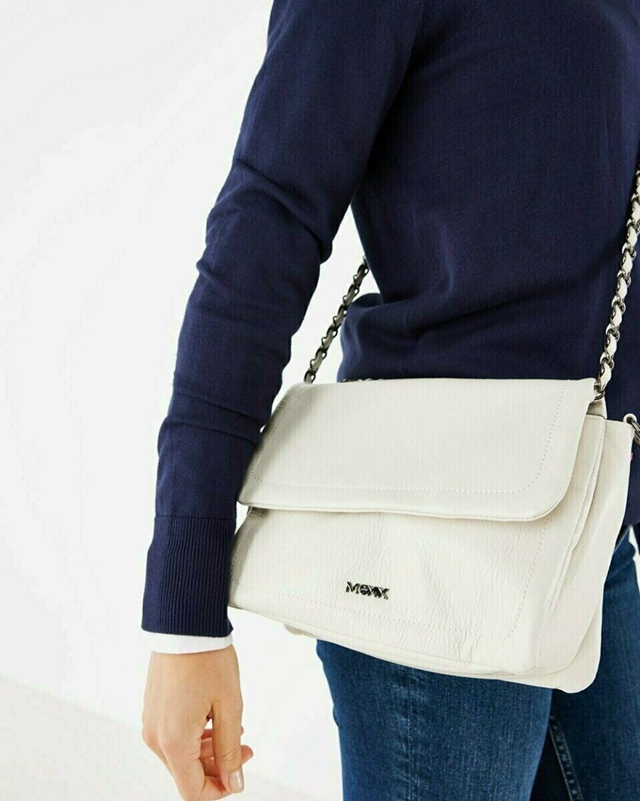 Mexx Crossbody pillow bag Off White Białe | QUOYD1405