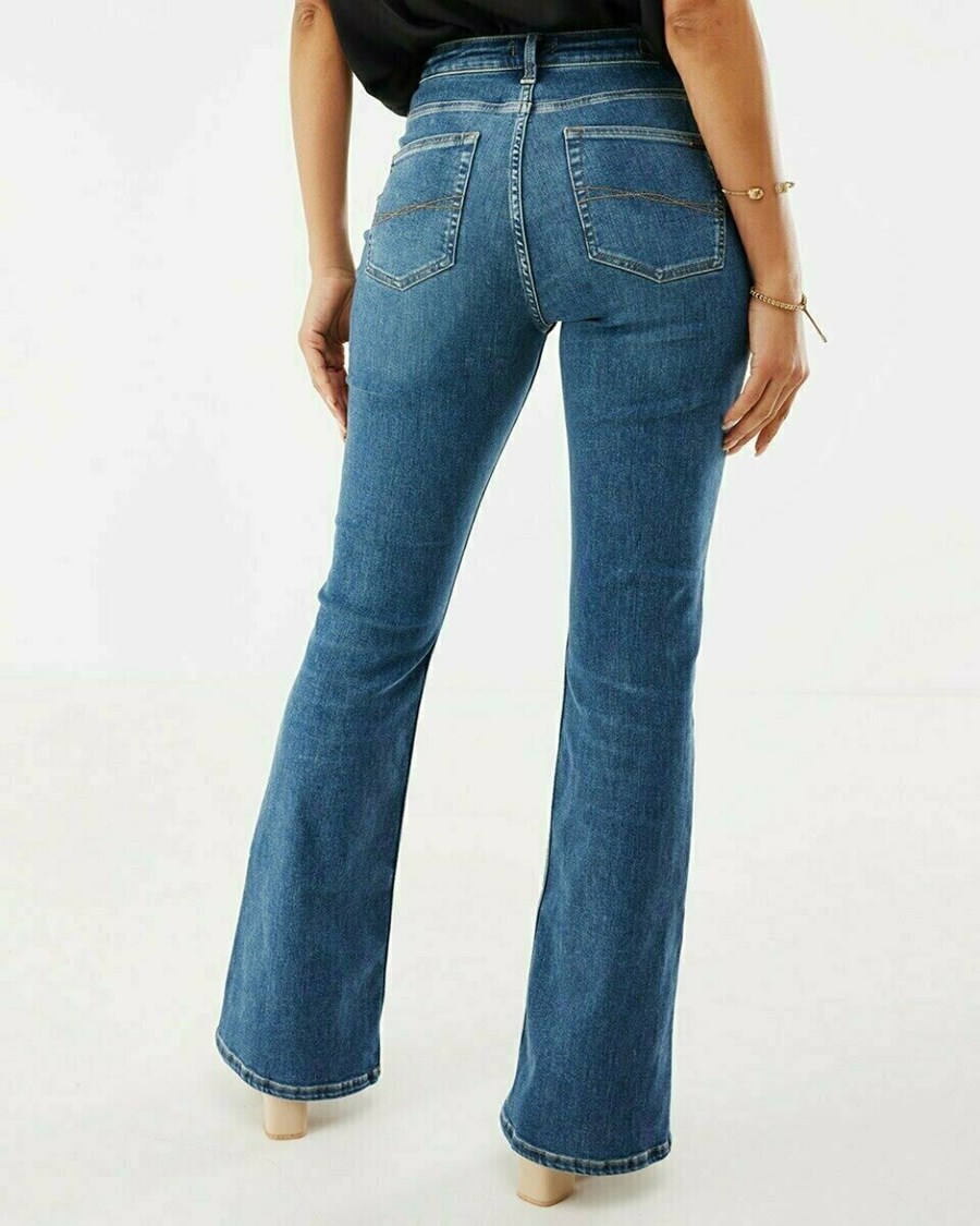 Mexx EVY High waist/ Flared leg jeans Klasyczne Blue Niebieskie | JAXDZ0285