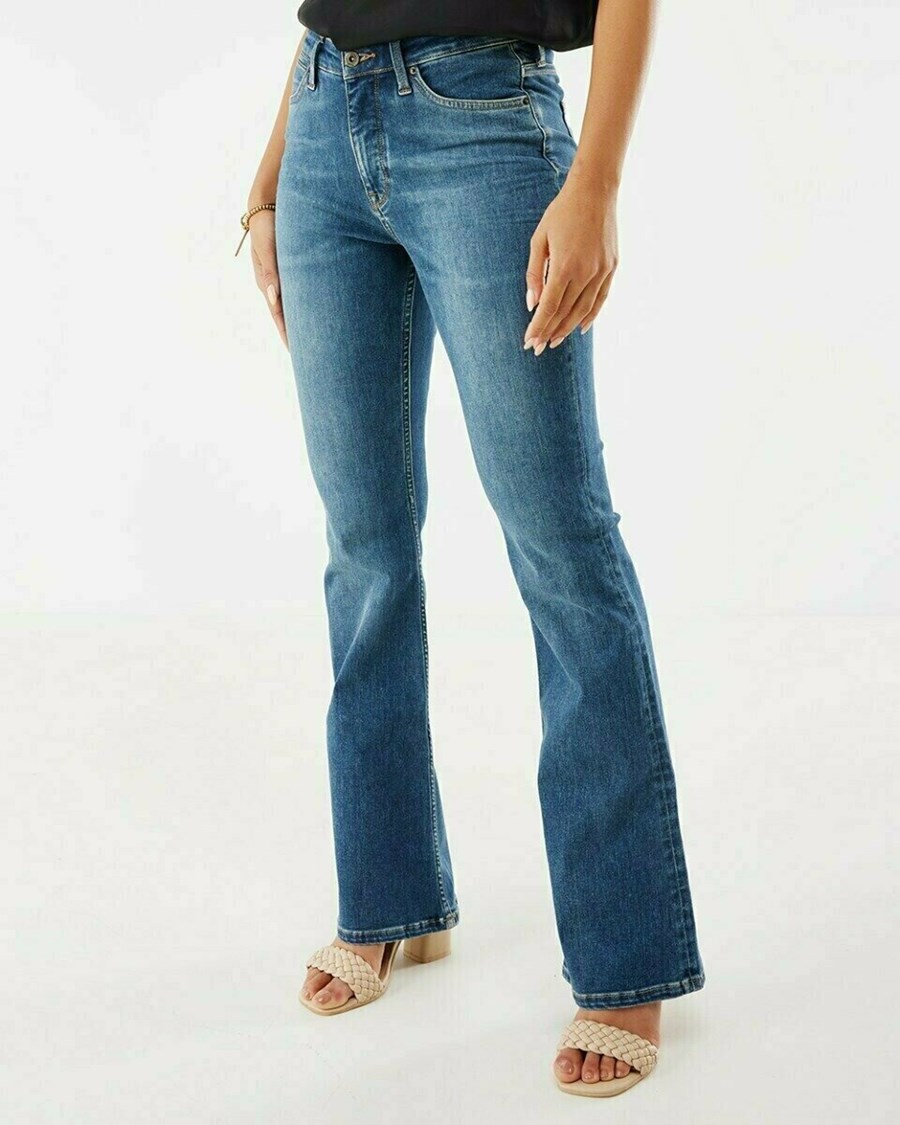 Mexx EVY High waist/ Flared leg jeans Klasyczne Blue Niebieskie | JAXDZ0285