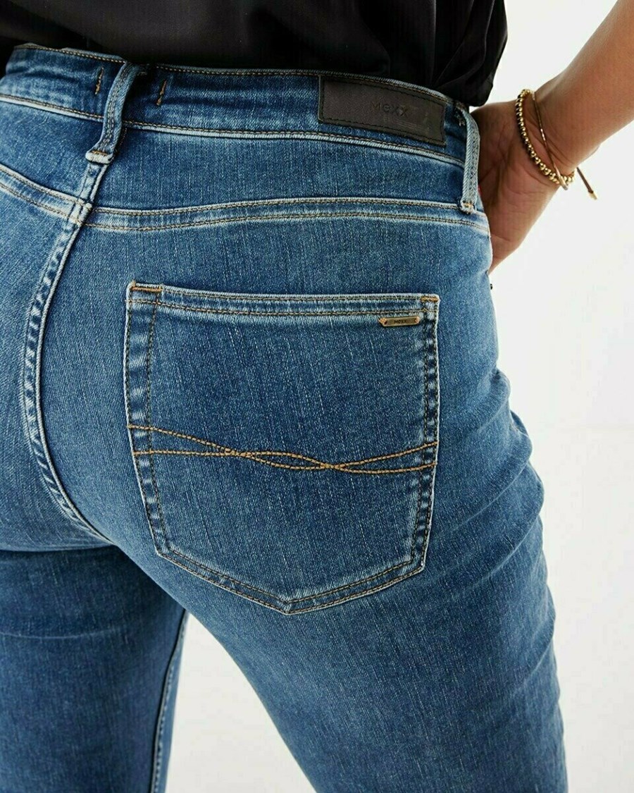 Mexx EVY High waist/ Flared leg jeans Klasyczne Blue Niebieskie | JHWCK4763