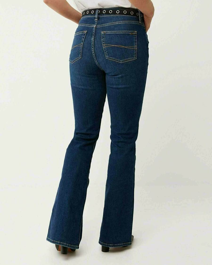 Mexx EVY High waist/ Flared leg jeans Klasyczne Blue Niebieskie | KBGNI1978