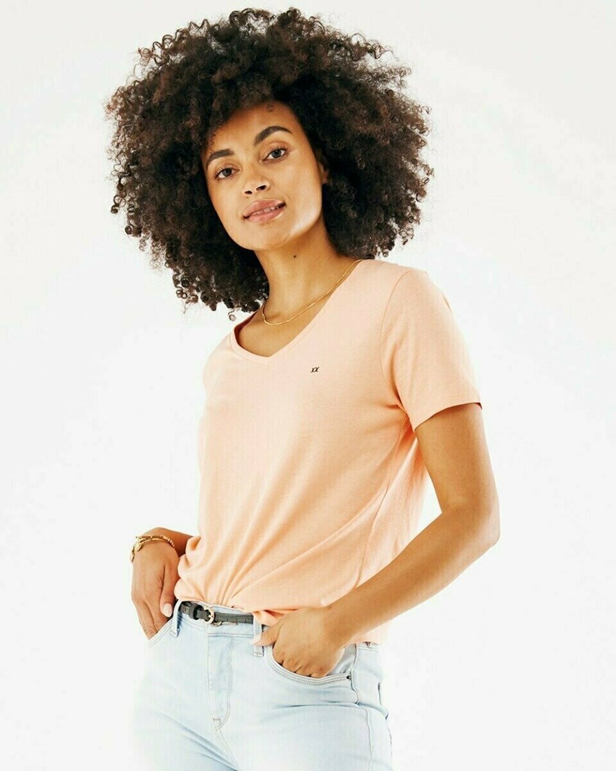 Mexx FEMMIE Basic tee Coral Pomarańczowe | KDZGT3958