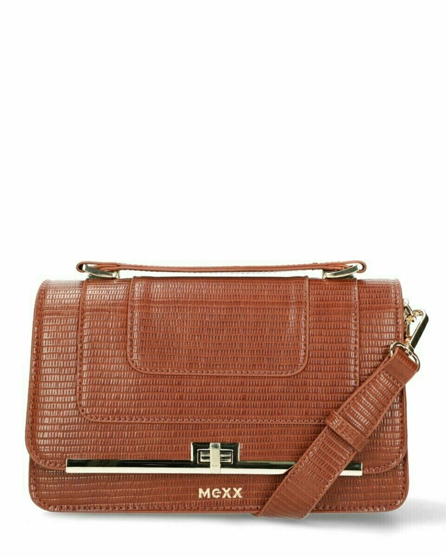 Mexx Flapover crossbody bag Brown Brązowe | CYHQO4958