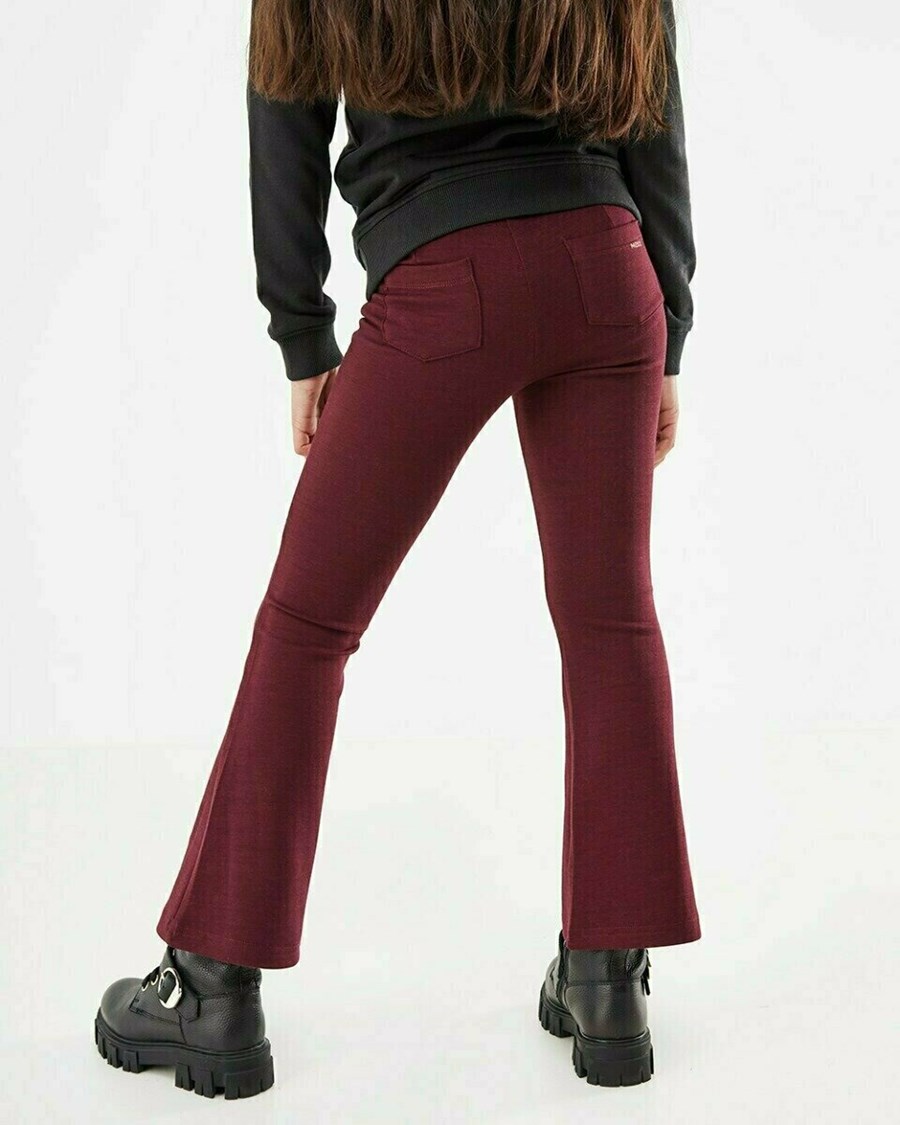 Mexx Flared jersey pants Bordeaux Red Czerwone | SCYDT2516