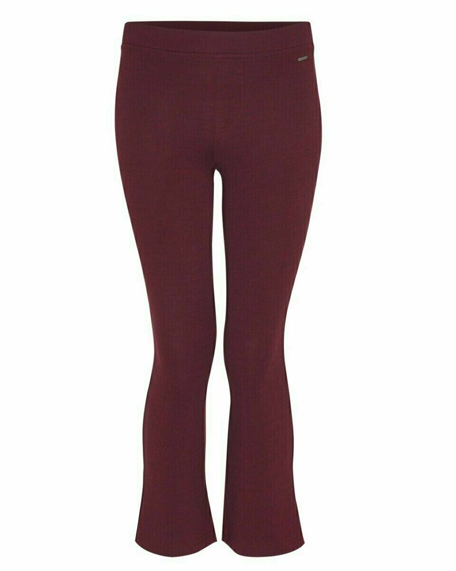 Mexx Flared jersey pants Bordeaux Red Czerwone | SCYDT2516