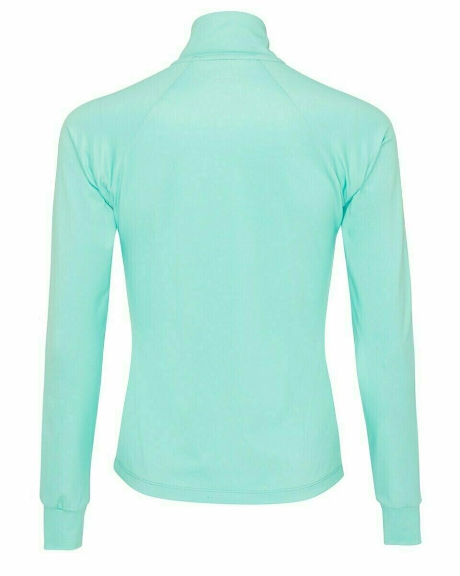 Mexx Half zip long sleeve t-shirt Light Mint Zielone | HMIBU7891