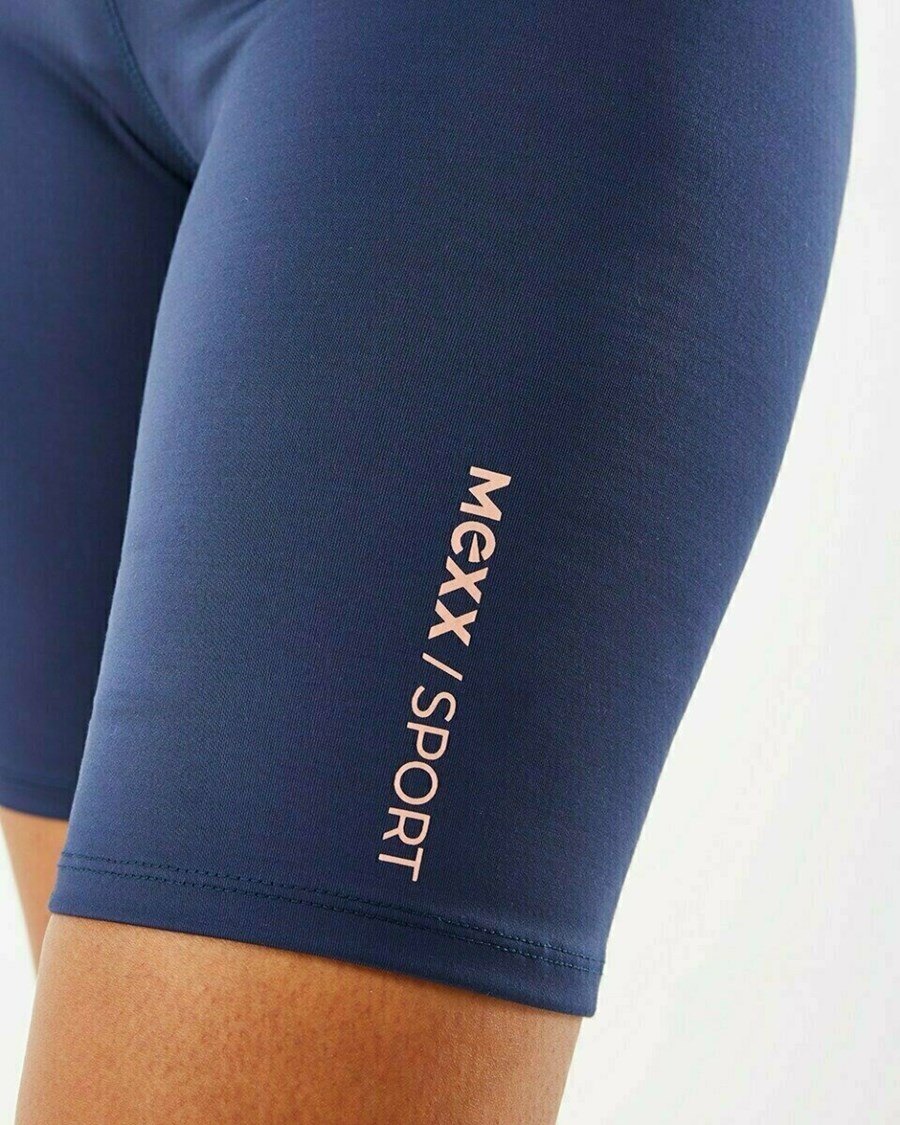 Mexx High waist bikershort Navy Niebieskie | WBLPN1092