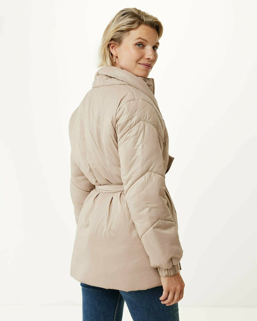 Mexx Hip length padded jacket Beige Beżowe | BCRTF1874