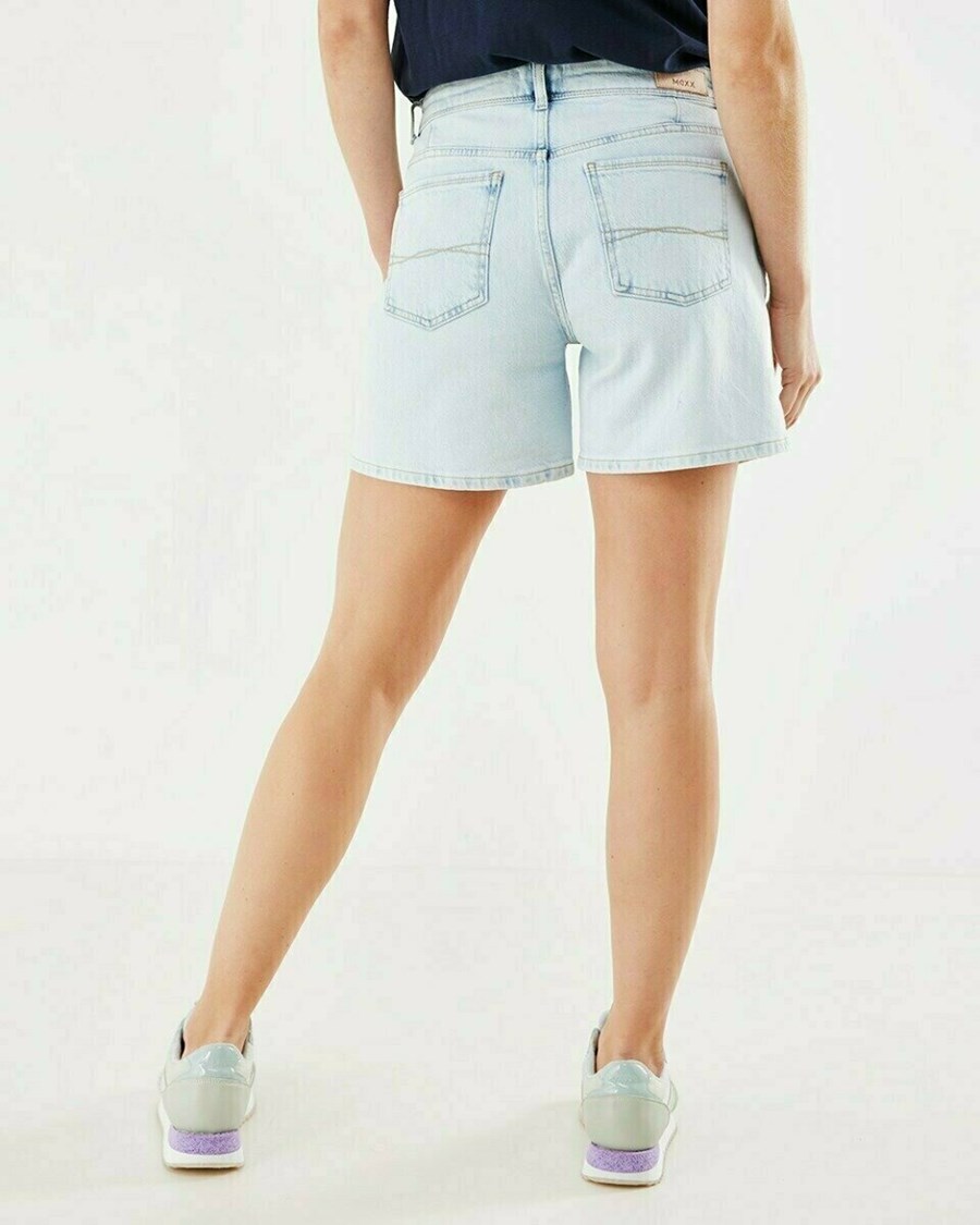 Mexx INA SHORT Mid waist/ Relaxed leg jeans Light Stone Niebieskie | DWGHK5739