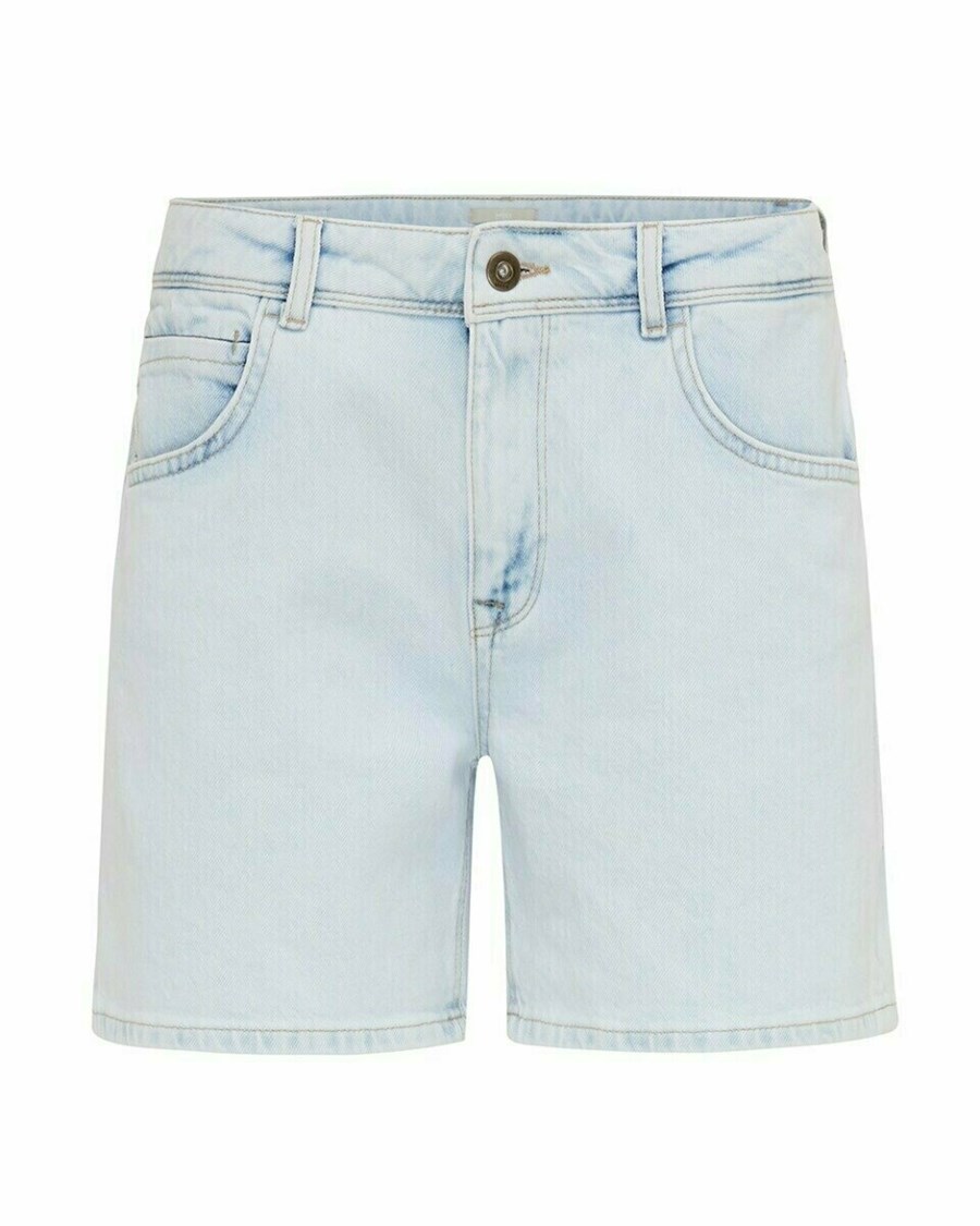 Mexx INA SHORT Mid waist/ Relaxed leg jeans Light Stone Niebieskie | DWGHK5739