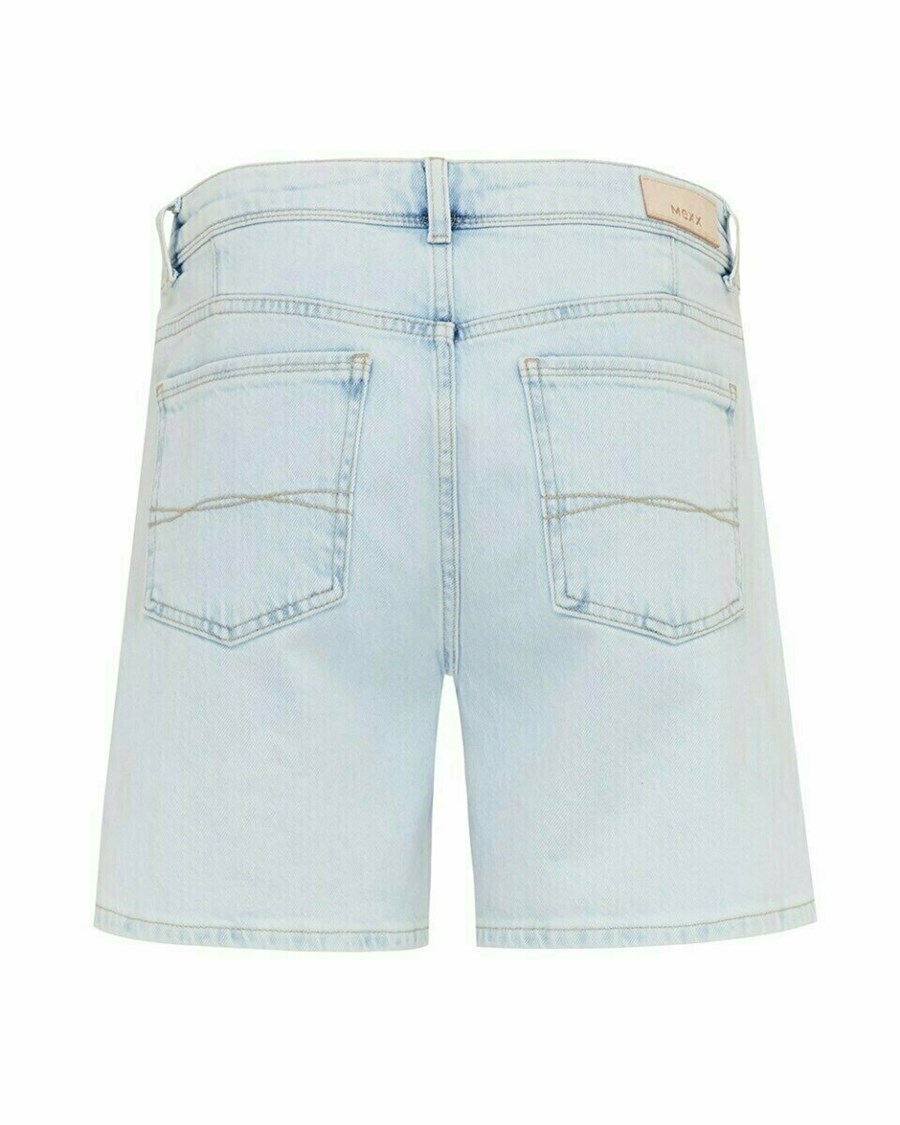 Mexx INA SHORT Mid waist/ Relaxed leg jeans Light Stone Niebieskie | DWGHK5739