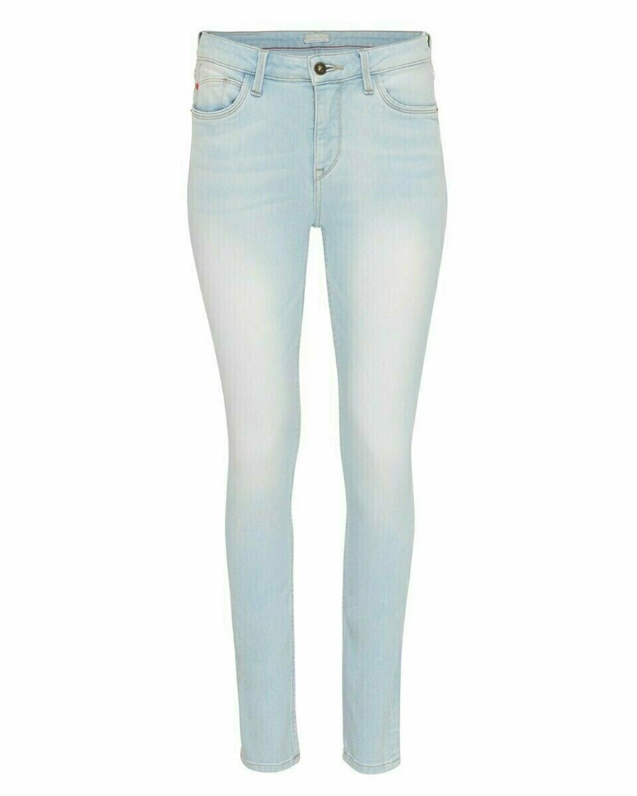 Mexx JENNA Mid waist/ Slim leg jeans Sky Blue Niebieskie | YBMWD7164