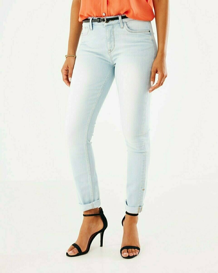 Mexx JENNA Mid waist/ Slim leg jeans Sky Blue Niebieskie | YBMWD7164