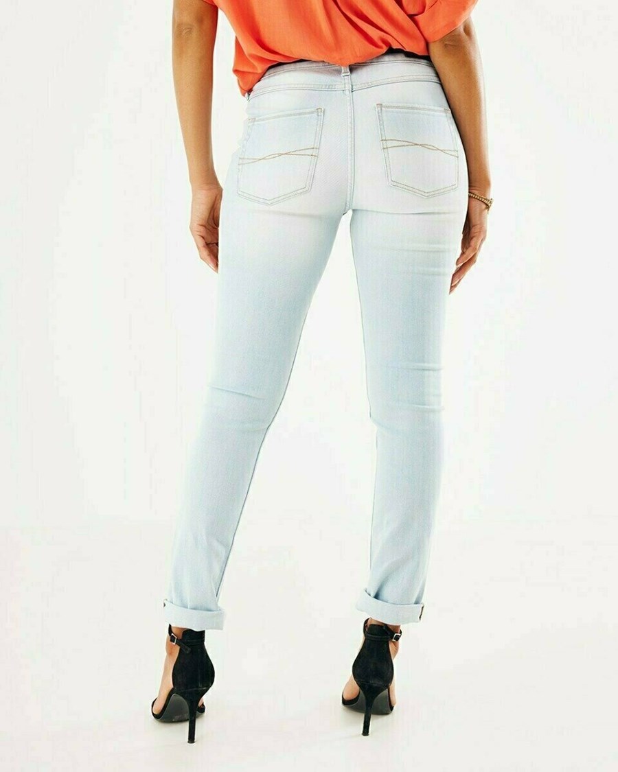 Mexx JENNA Mid waist/ Slim leg jeans Sky Blue Niebieskie | ZUEOP1587