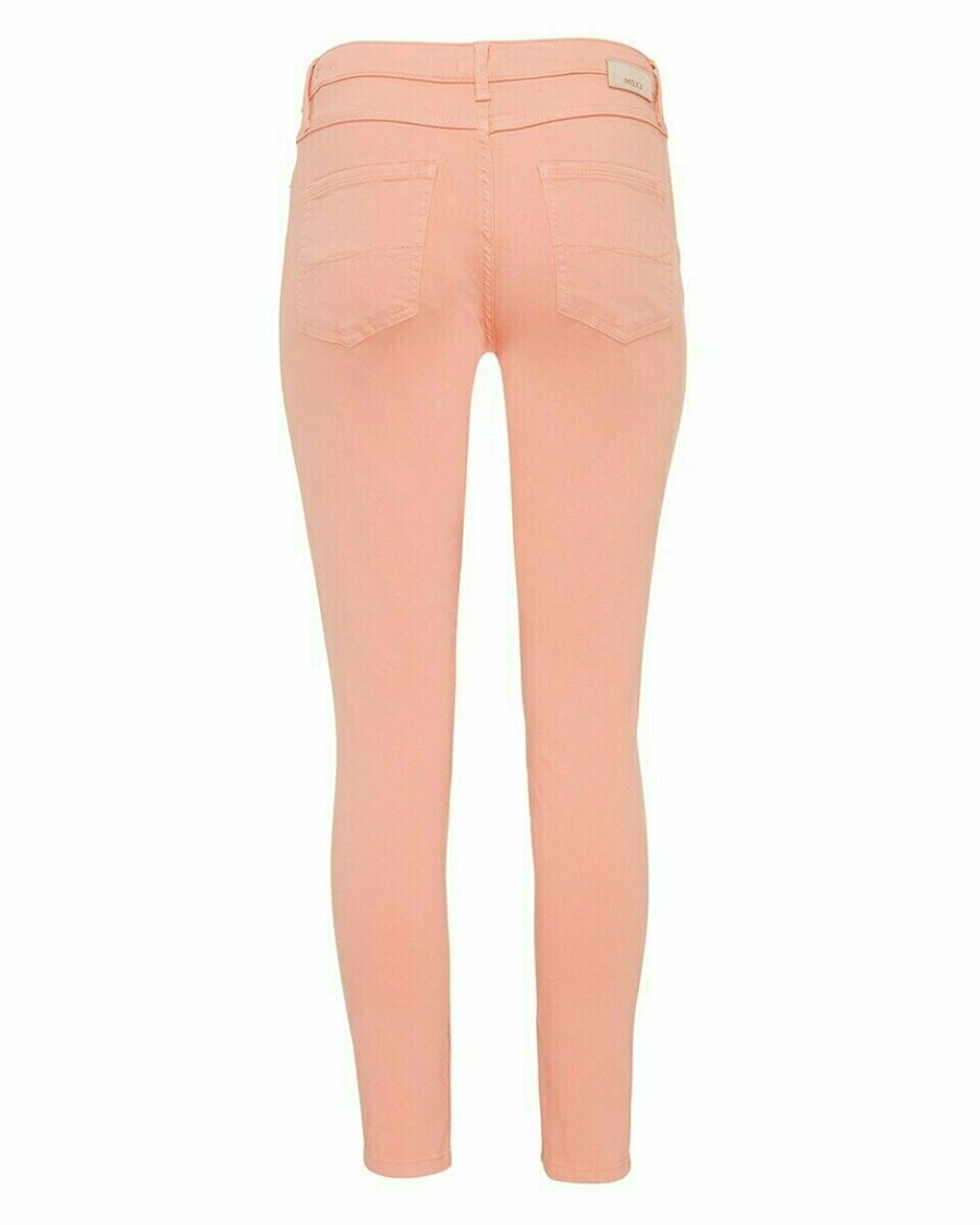 Mexx JENNA cropped Mid waist/ Cropped slim leg jeans Coral Pomarańczowe | ATEZN6345