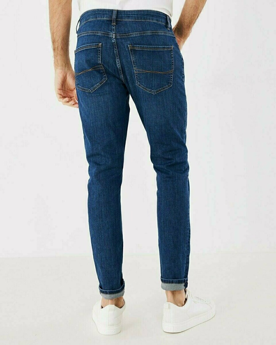 Mexx JIM Mid waist/ Tapered leg jeans Medium Blue Niebieskie | LHVKD1475