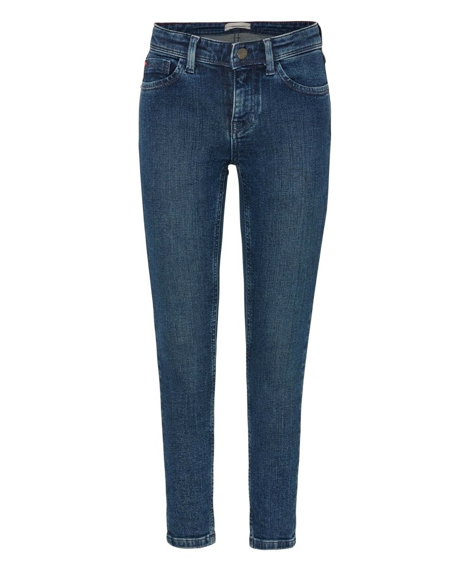 Mexx JUNO Mid waist/ Slim leg jeans Dark Blue Niebieskie | BSCRA6479