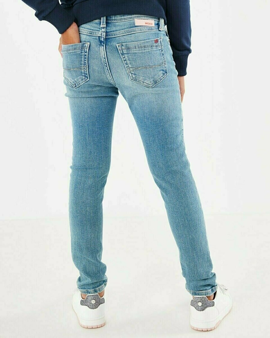 Mexx JUNO Mid waist/ Slim leg jeans Light Vintage Niebieskie | EZGQA0976