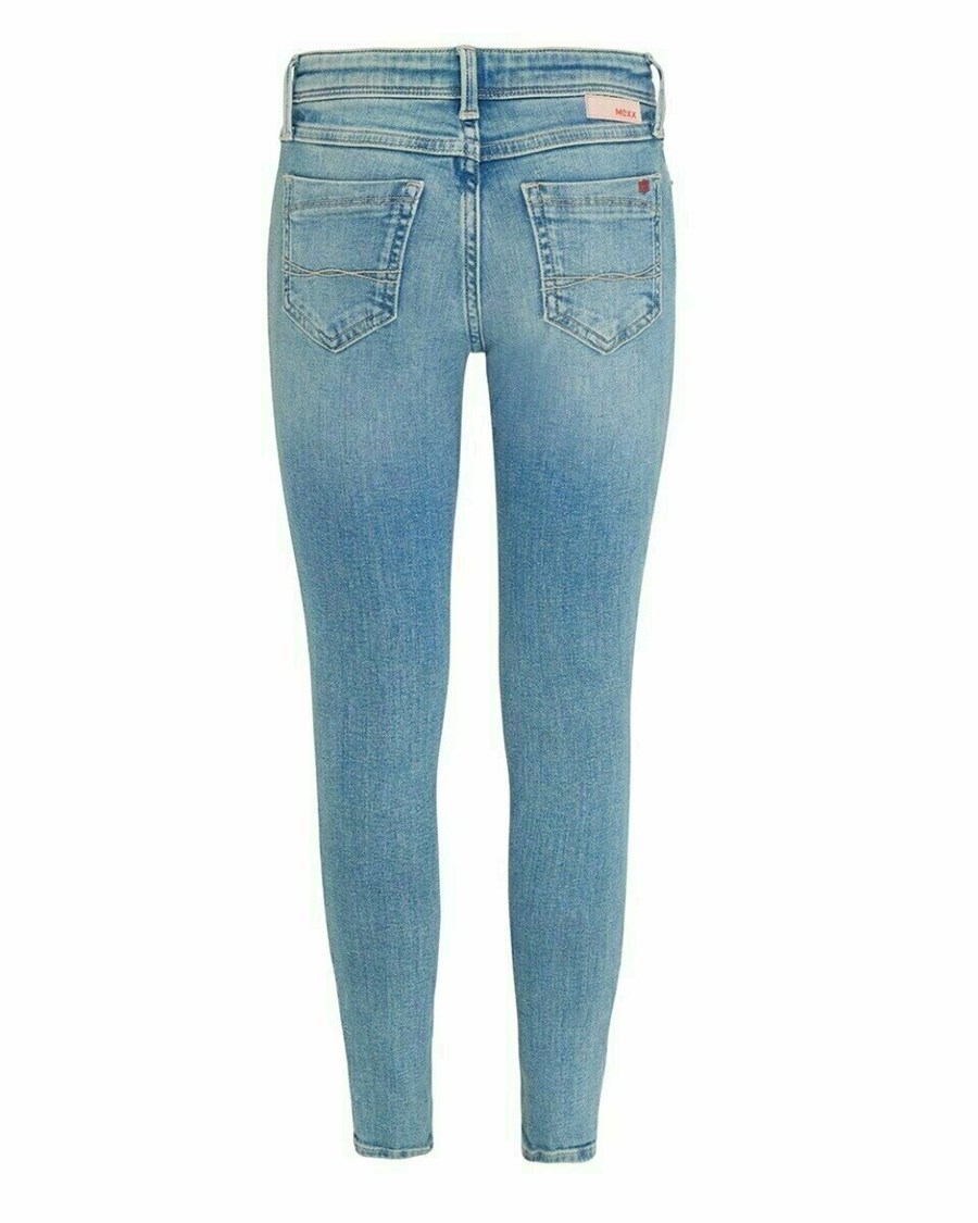 Mexx JUNO Mid waist/ Slim leg jeans Light Vintage Niebieskie | EZGQA0976