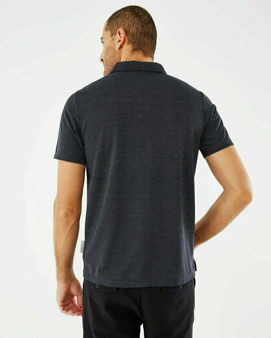 Mexx Jacquard polo Navy Niebieskie | GXNQH2048