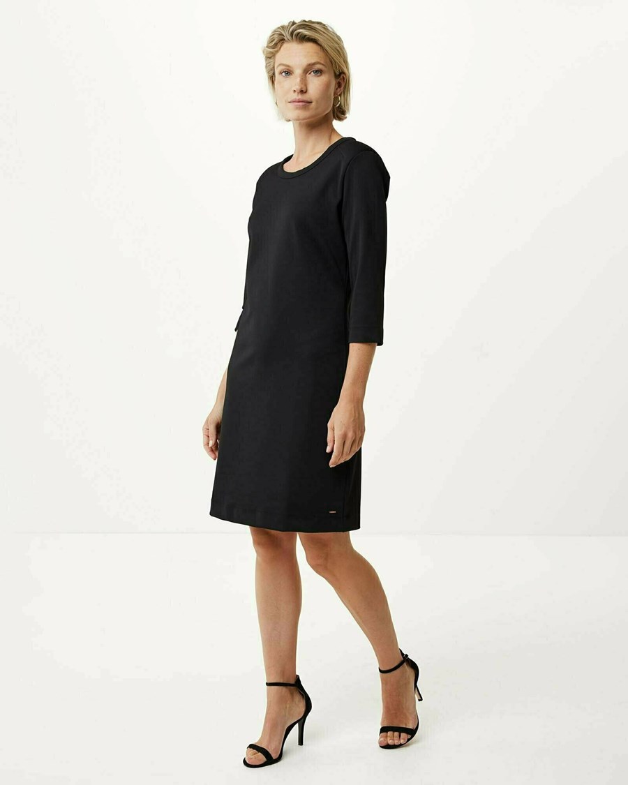 Mexx Jersey dress shoulderpads Black Czarne | BLYRM9836