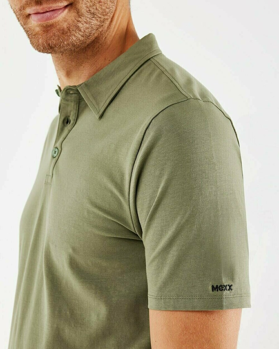 Mexx Jersey polo Army Green Zielone | KYZTQ0398