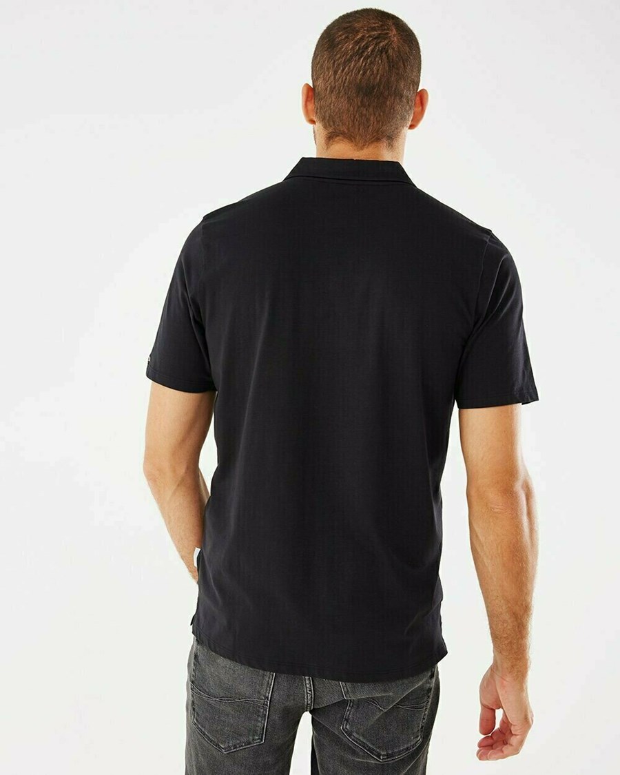 Mexx Jersey polo Black Czarne | KSWOX2906