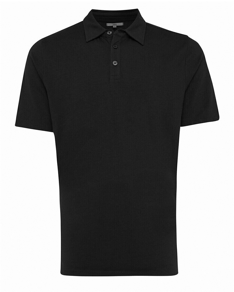 Mexx Jersey polo Black Czarne | KSWOX2906