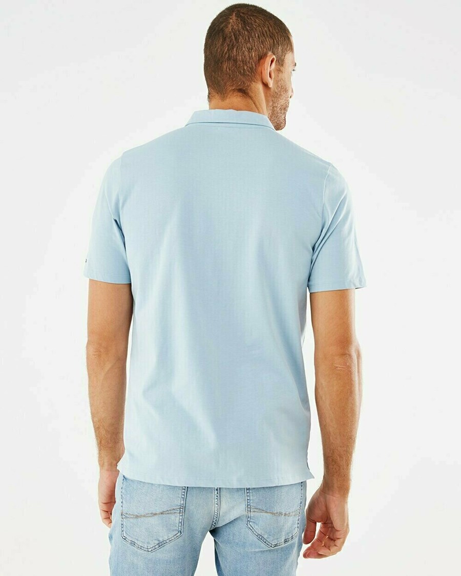 Mexx Jersey polo Light Blue Niebieskie | ELTHY9058