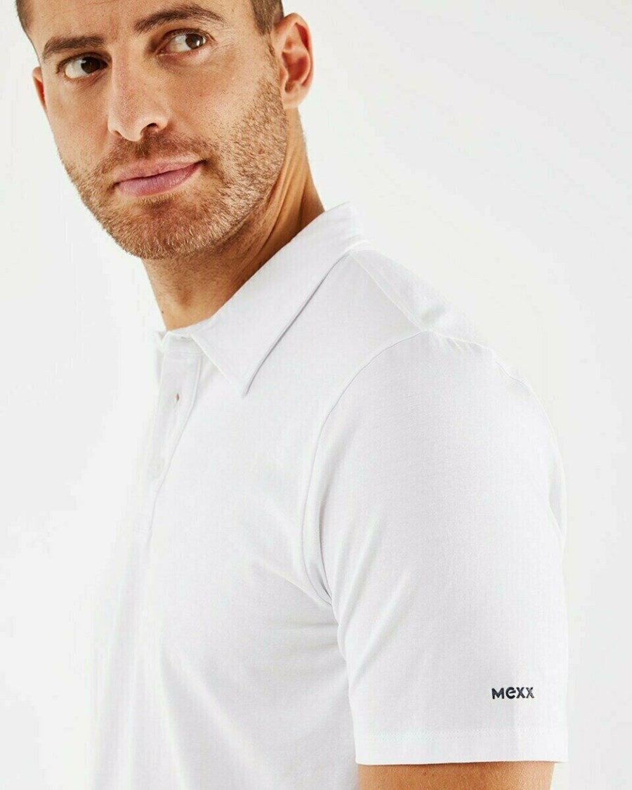 Mexx Jersey polo White Białe | CIAUV2841