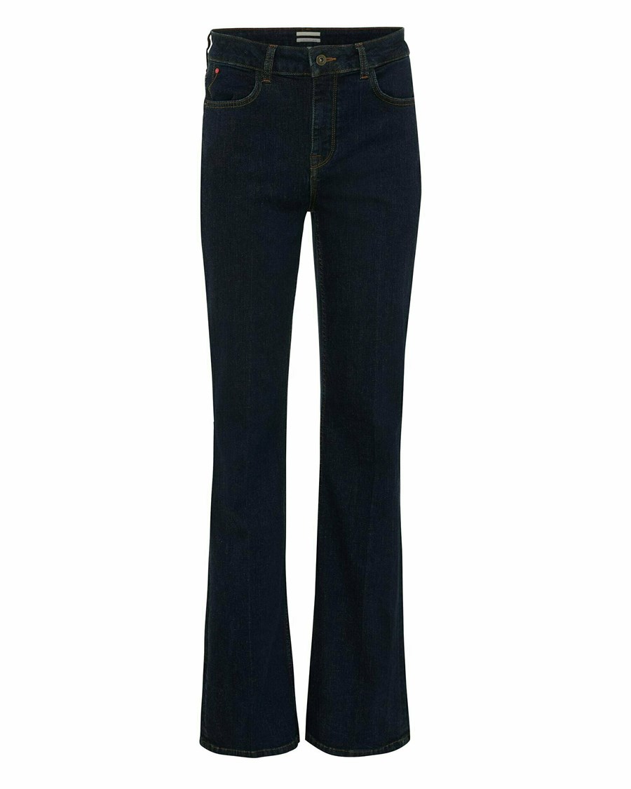 Mexx KIM High waist/ Prosty leg jeans Blue Rinsed Niebieskie | IGTRP1285