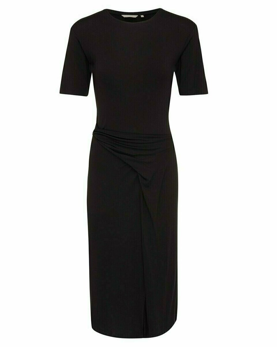 Mexx Knotted front dress Black Czarne | DGVPA4123