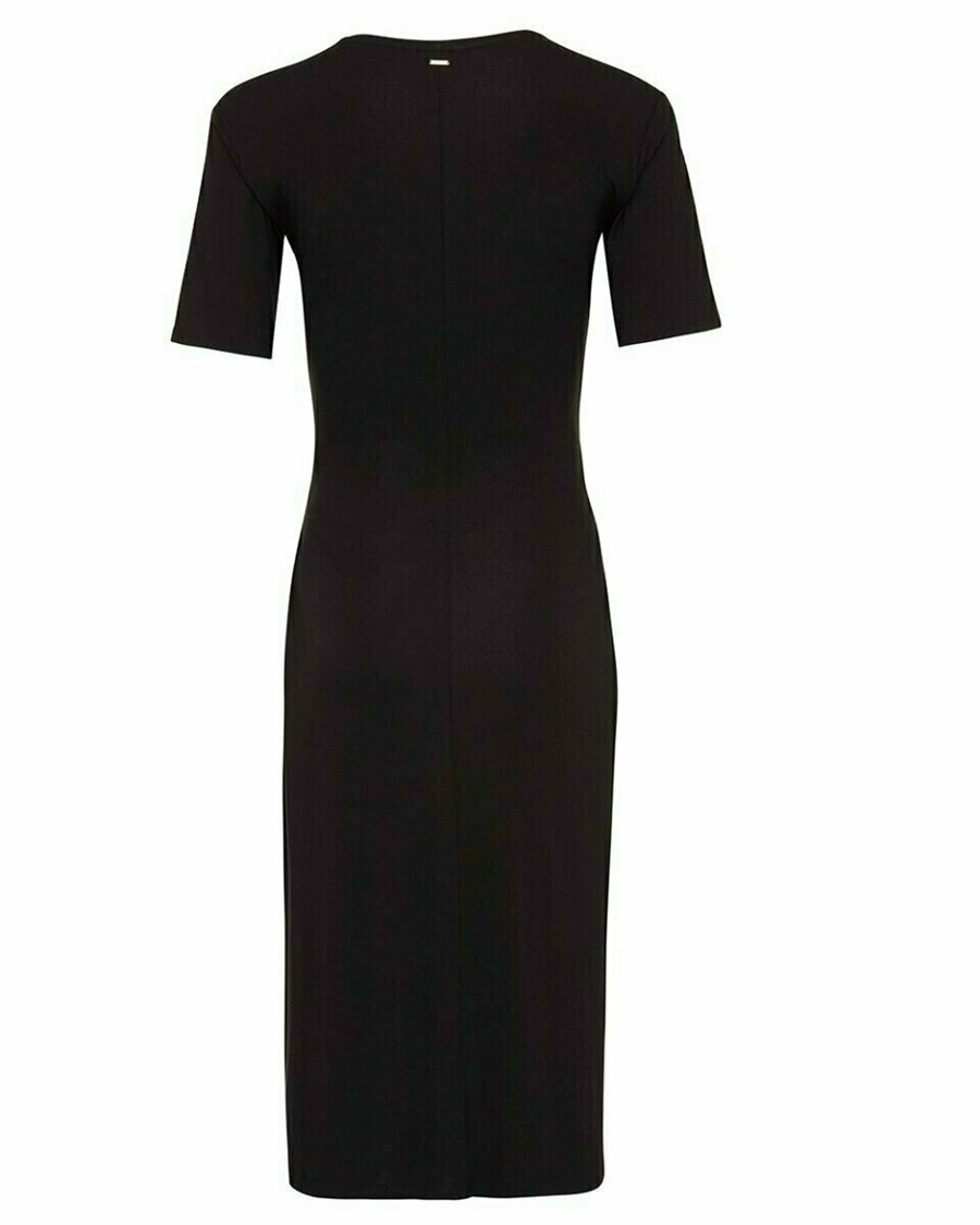 Mexx Knotted front dress Black Czarne | DGVPA4123