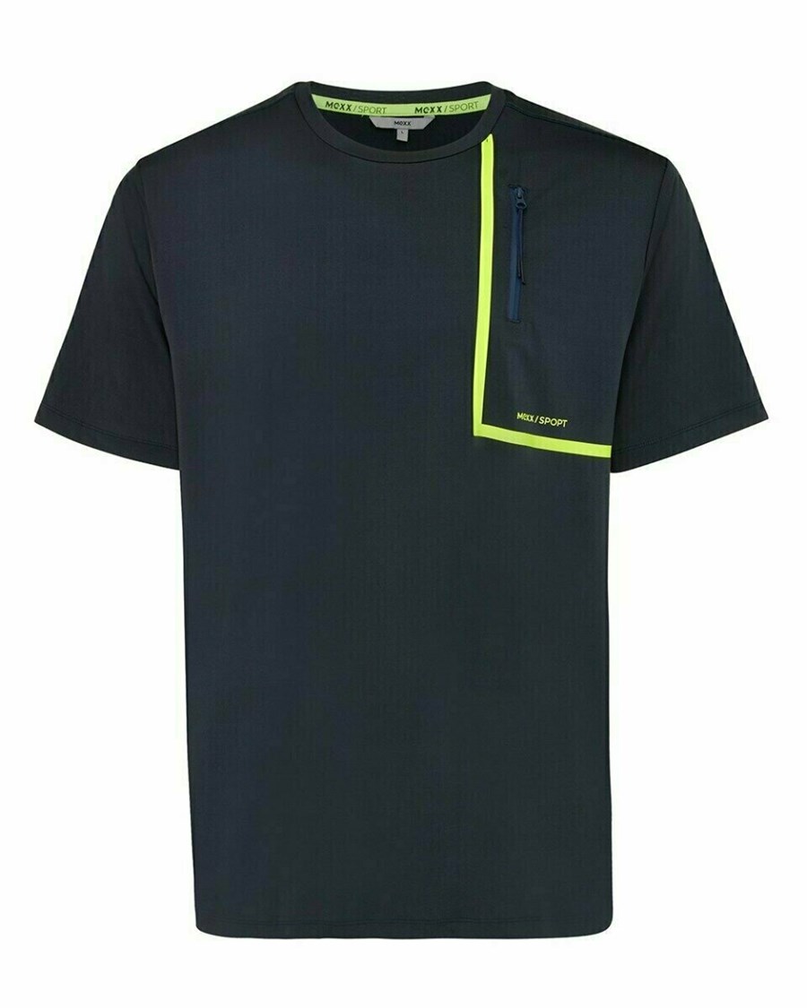 Mexx Krótkie Sleeve t-shirt with pocket Navy Niebieskie | TMGCQ5230