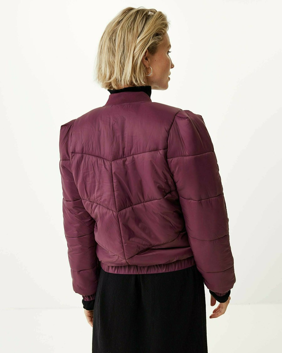 Mexx Krótkie padded bomber jacket Dark Red Czerwone | VBAYP5137