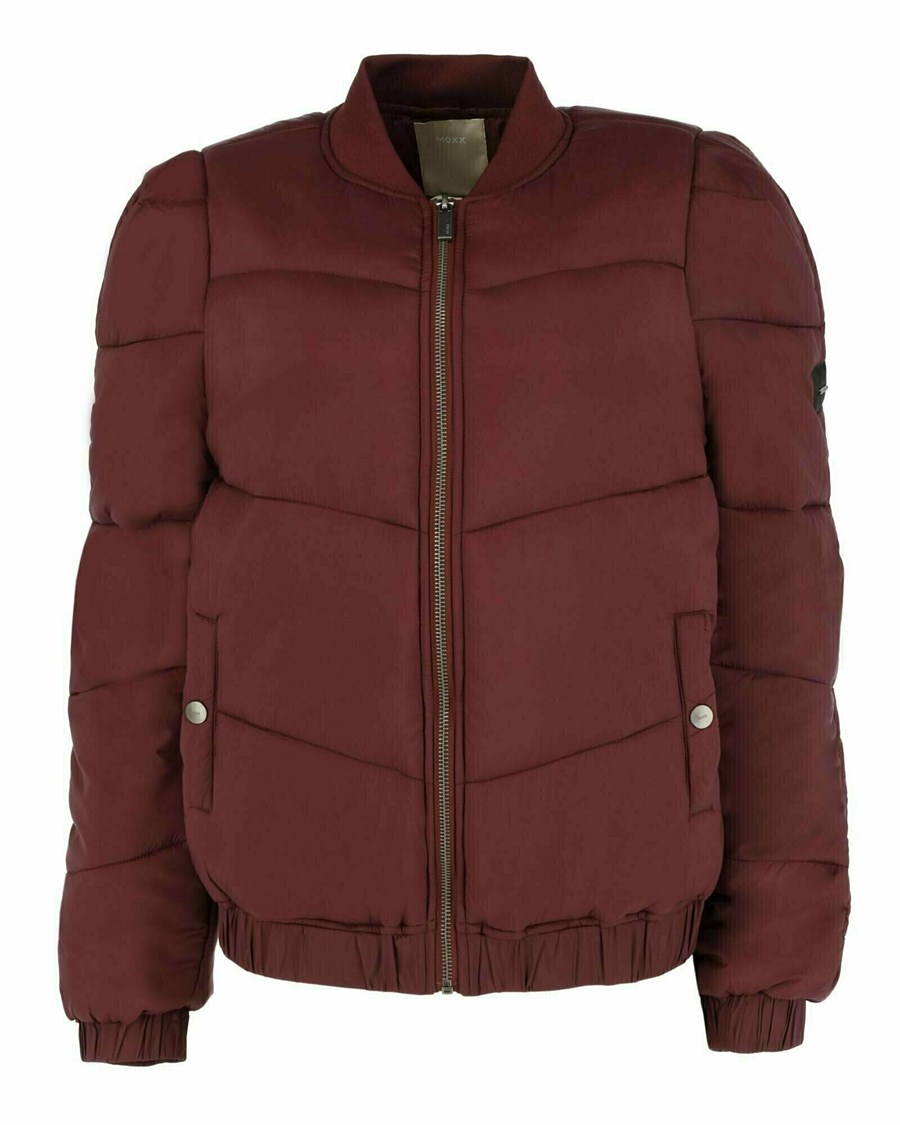 Mexx Krótkie padded bomber jacket Dark Red Czerwone | VBAYP5137