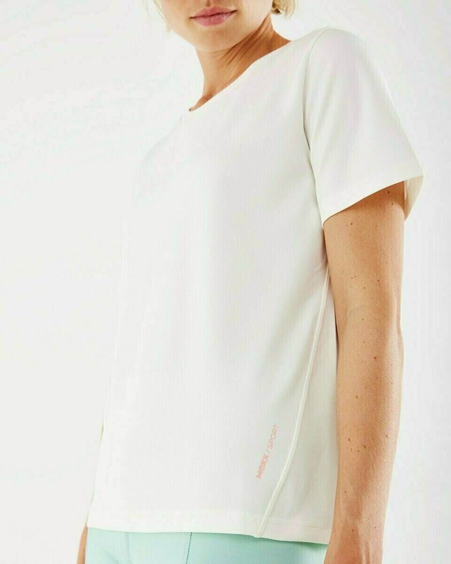 Mexx Krótkie sleeve t-shirt Off white Białe | MZGJA7210