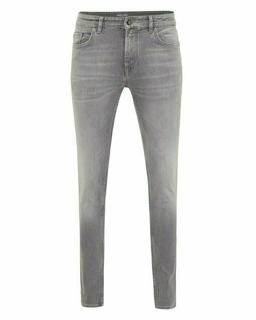 Mexx LOGAN Mid waist/ Slim leg jeans Grey Used Szare | RLTCZ2491